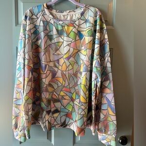 NEW IN BAG Women’s waffle knit print top size 4X
